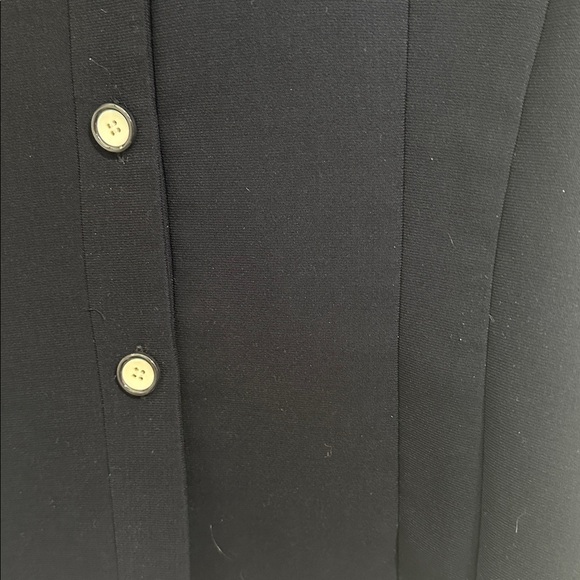 Y2K Navy:Dark Blue Button-Down Shirt with White Trim Size 8 - Picture 4 of 7